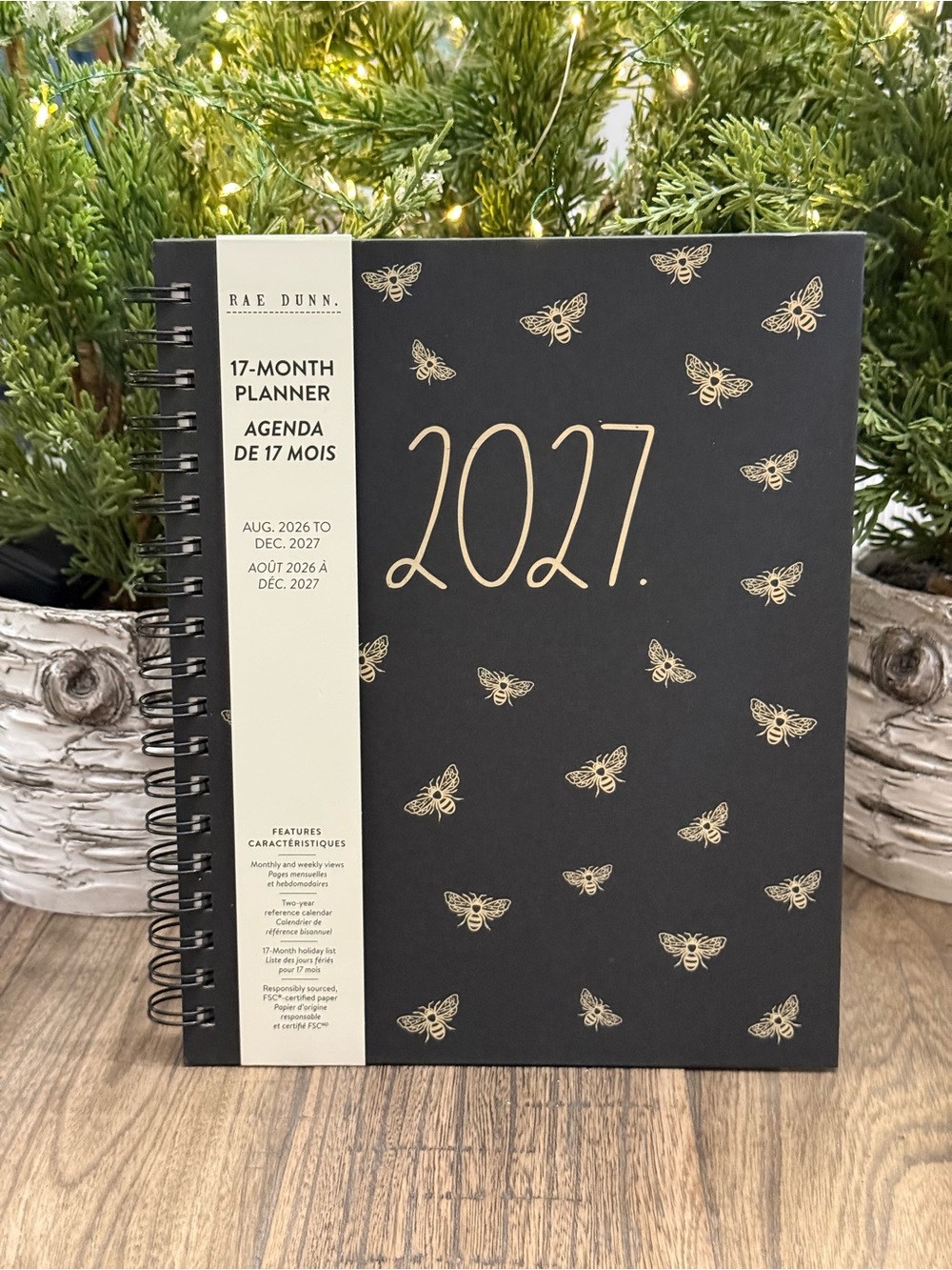 ✨Brand NEW w/Tags Rae Dunn 2027. 17 Month Spiral Planner -Aug 2926 - Dec 2027 ✨